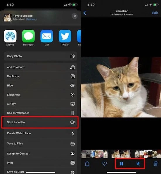 قابلیت های ایفون ۱۳: تبدیل تصویر زنده به ویدئو