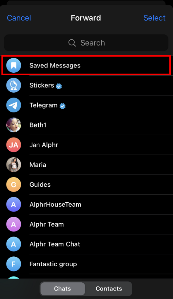 بایگانی پیام در تلگرام
