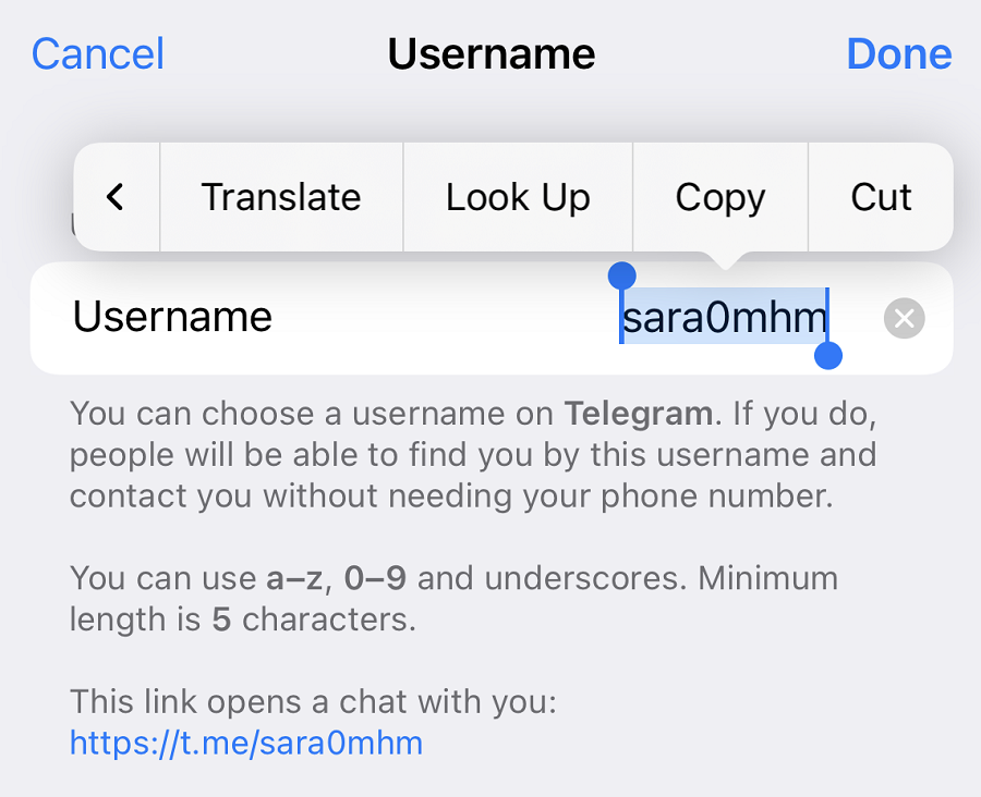 چگونه ایدی تلگرام خود را برای دیگران بفرستیم