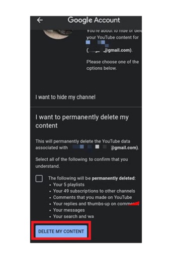 حذف اکانت یوتیوب از گوشی